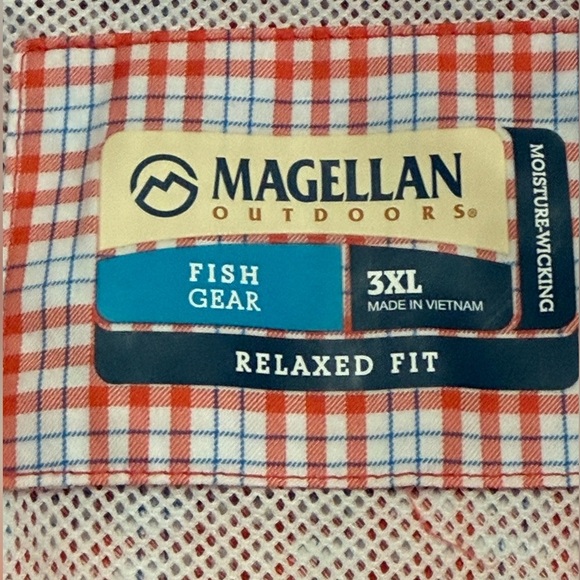 Magellan Outdoors Men’s Fish Gear Aransas Pass Plaid Shirt NWT - Picture 4 of 7